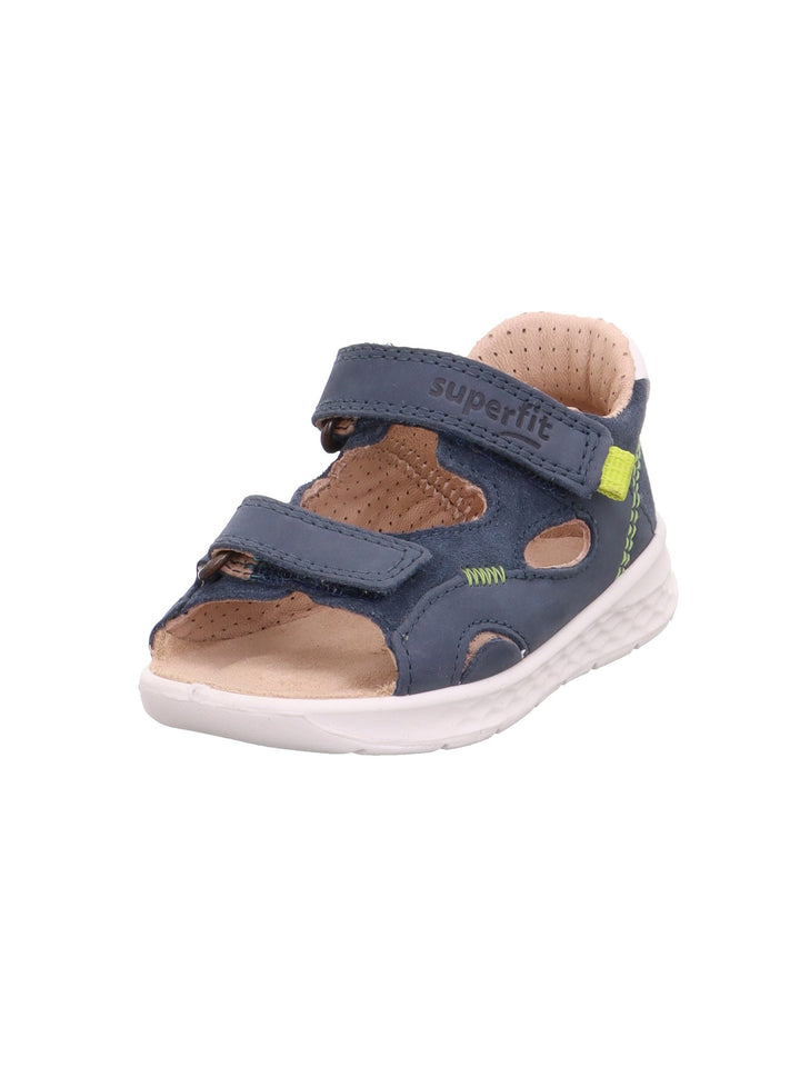 Superfit Baby Jungen Lagoon Sandale Knöchelriemen, 19 EU Blau Grün 8010