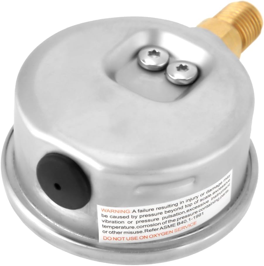 Manometer 0-250Bar 0-3750PSI G1/4 63mm Zifferblatt Hydraulische Wasserdruckanzeige Meter