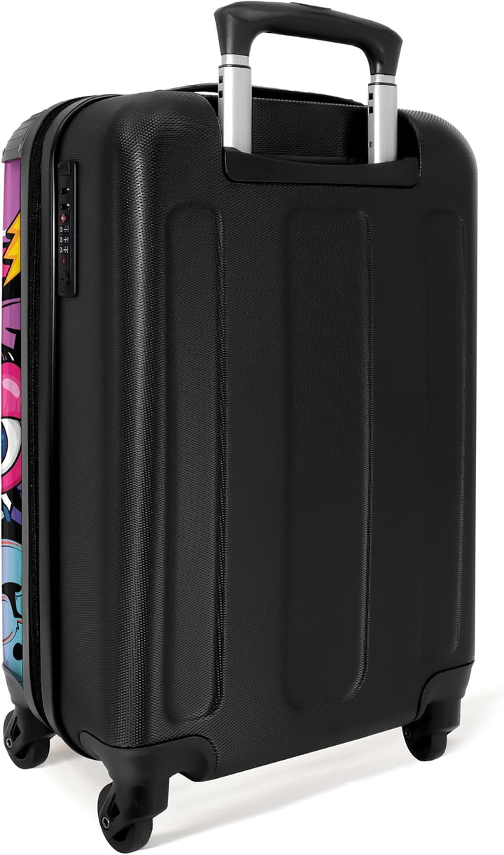 NoBoringSuitcases.com® Koffer Handgepäck Trolley Rollkoffer Kleine Reisekoffer mit 4 Rollen - Design