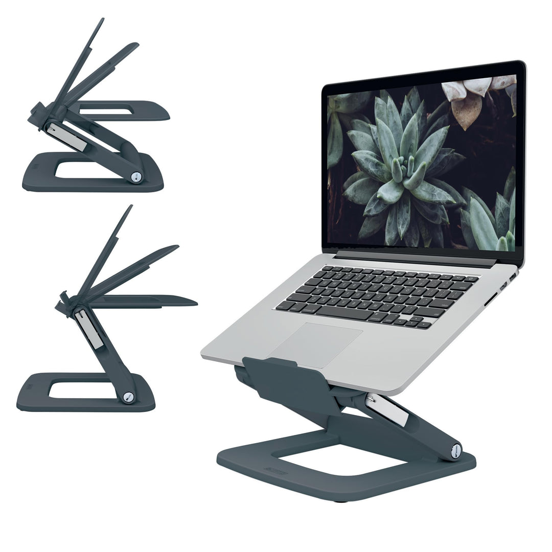 Leitz Ergo höhenverstellbarer Multi-Winkel Laptopständer, für 13“ - 15“ Laptops, 80% recycelter Kuns