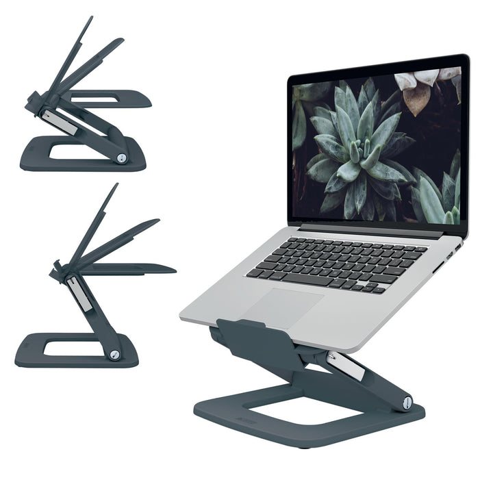 Leitz Ergo höhenverstellbarer Multi-Winkel Laptopständer, für 13“ - 15“ Laptops, 80% recycelter Kuns
