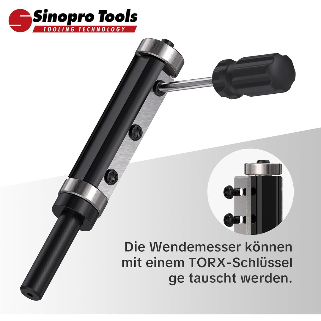Sinoprotools Wendeplatten Bündigfräser HW – 8 mm Schaft, 16 mm Schneidendurchmesser, 50 mm Schneiden