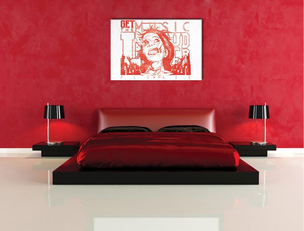 Get the music louder Light Format: 100x70auf Leinwand, XXL riesige Bilder fertig gerahmt mit Keilrah