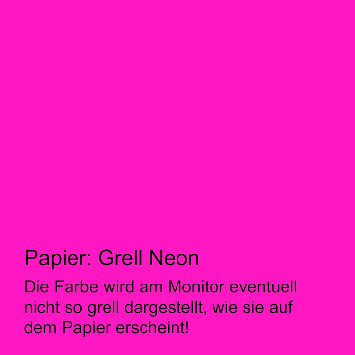 TATMOTIVE Neonpapier NEON DIN A4, 80 g/qm farbiges Briefpapier, Leuchtpapier, 1000 Blatt - Pink, 100