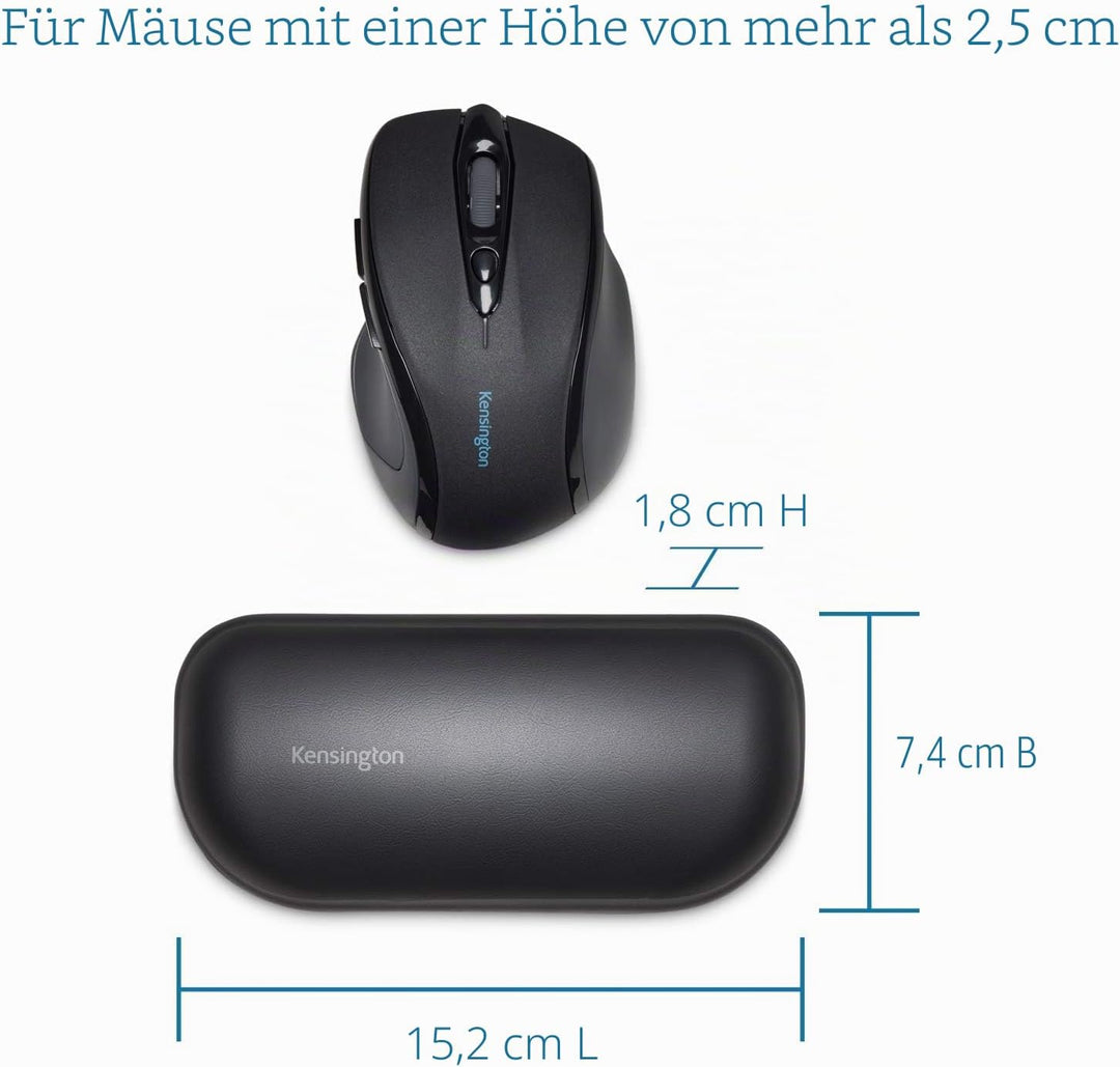 HyperX HX-WR Wrist Rest Pad, Schwarz & Kensington K52802WW ErgoSoft Handgelenkauflage (für Standardm
