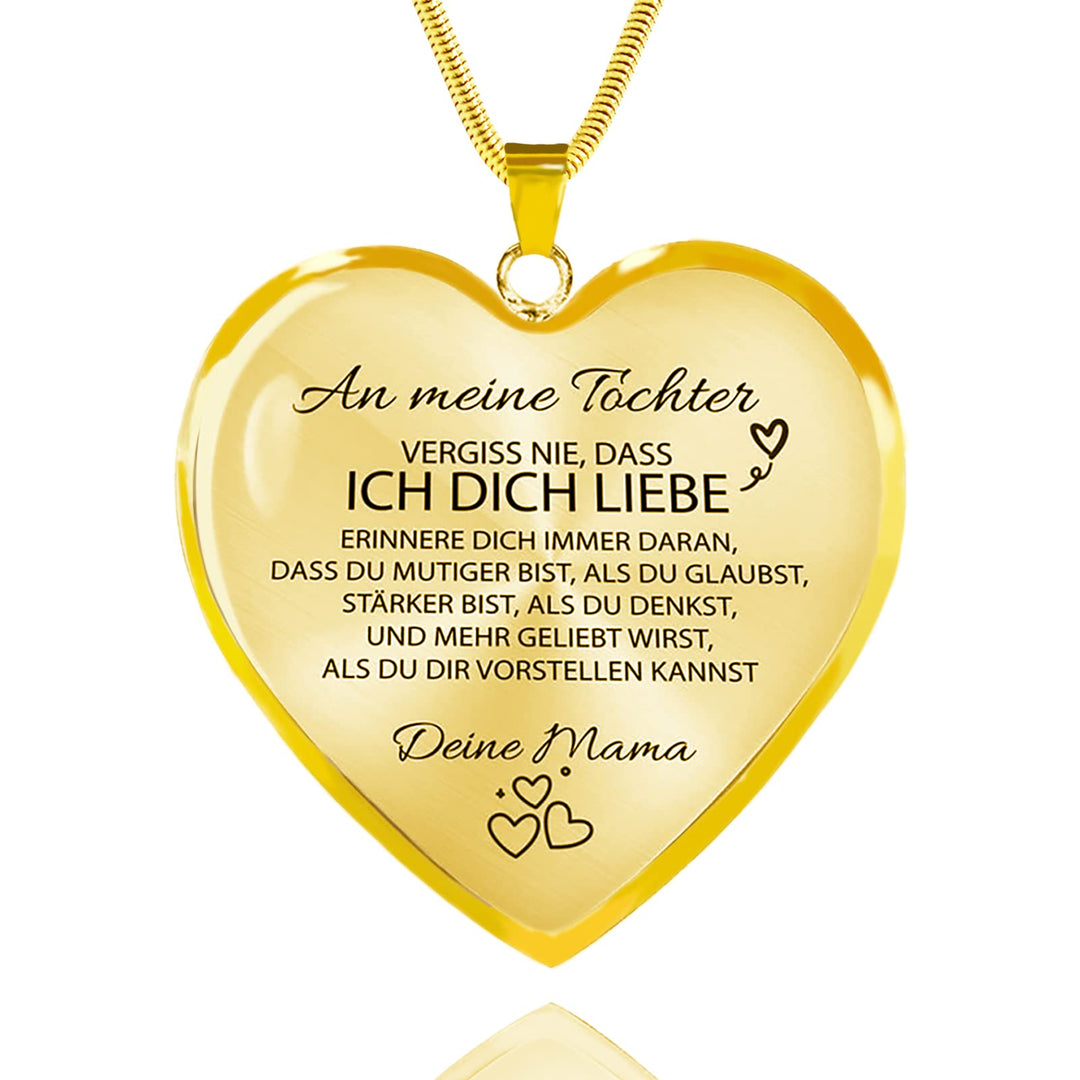 HAYOUWAY Geschenke für Frauen Tochter Mädchen Kette Herz Halskette für Damen, Mutter An Meine Tochte