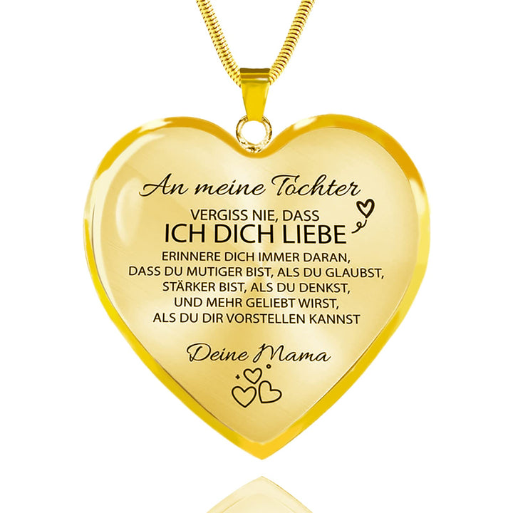 HAYOUWAY Geschenke für Frauen Tochter Mädchen Kette Herz Halskette für Damen, Mutter An Meine Tochte
