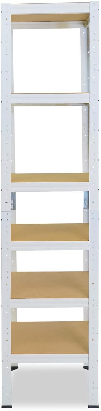 shelfplaza® 200x30x30cm Home Schwerlastregal weiss/Metallregal mit 6 Böden/Kellerregal Metall, Garag