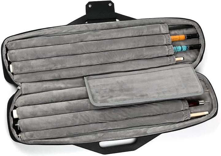 MangoRun Billard-Queue-Koffer 4x4 mit Rucksackgurten, Tragetasche für 4 Billardqueues Violett, Viole