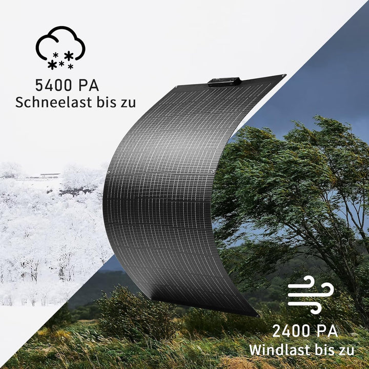 Flexibel Solarpanel 200W Monokristalline Flexible Solarmodul 200 Watt für 12V 24V Batterien Wohnwage