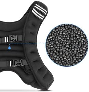Gewichtsweste 10Kg, Weighted Vest Verstellbare Laufweste Trainingsweste Gewichtsmanschetten mit Refl