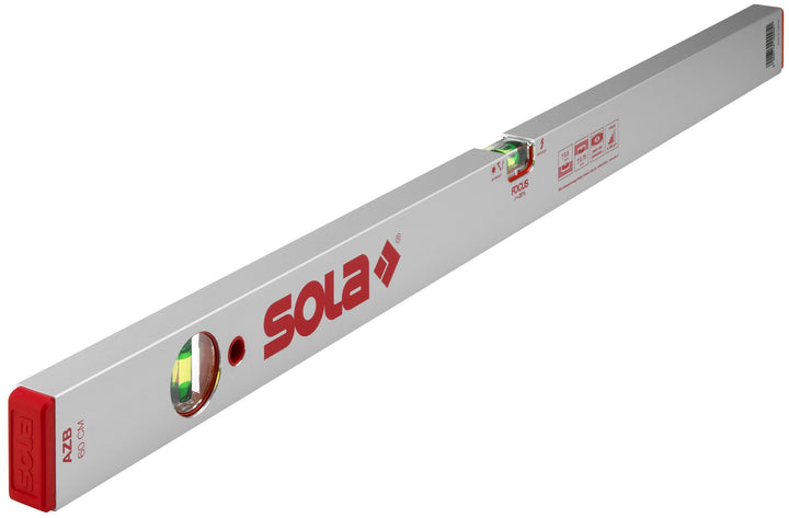 SOLA Wasserwaage AZB silbereloxiert Länge 600 mm, Rot, 600 mm
