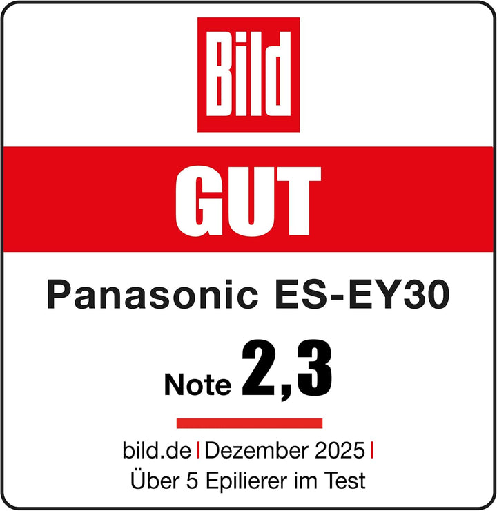Panasonic ES-EY30-V503 Nass/Trockenepilierer, Dual Disc mit 60 Pinzetten, 90° schwenkbarer Kopf, 3 G