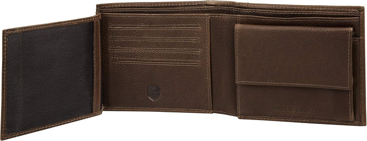 BODENSCHATZ Geldbörse Echt Leder Herren | | 020188 Braun, Braun