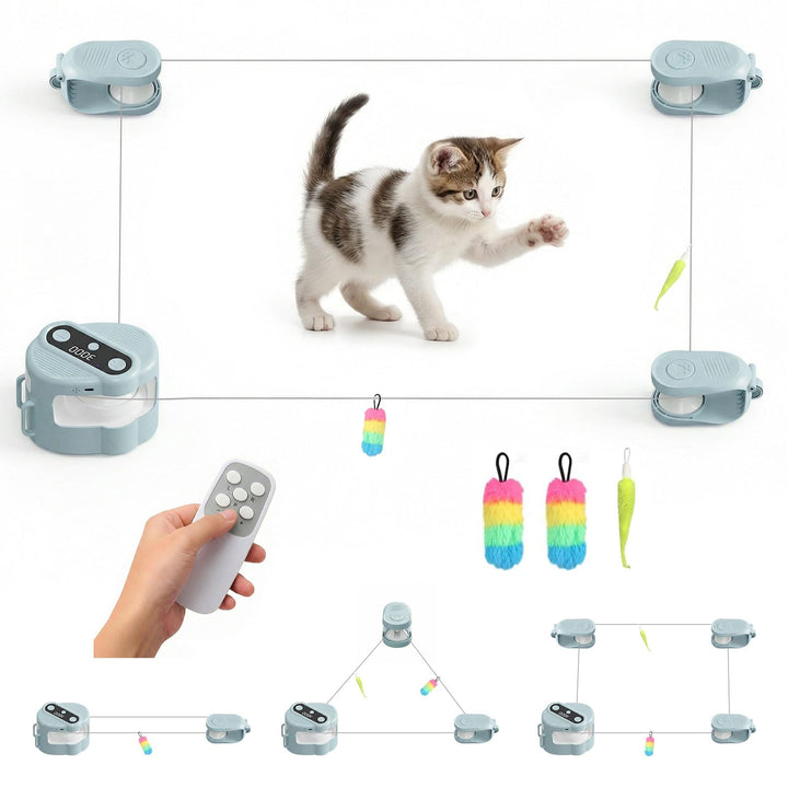 Interaktives Katzenspielzeug für Wohnungskatzen – Automatisches Katzenlaufspielzeug mit simuliertem