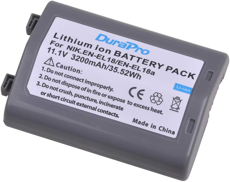 DuraPro 3200mAh EN-EL18 Akku für Nikon EN-EL18 EN-EL18A Akku und Nikon D4, D4S, D5 Kameras und D500,