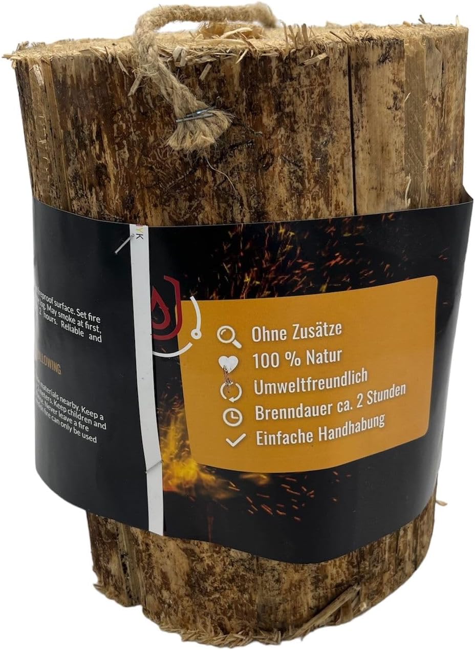 Buri Schwedenfeuer mit 25cm Höhe und 17-24cm Durchmesser I Schwedenfackel für Outdoor-Spass bis zu 2