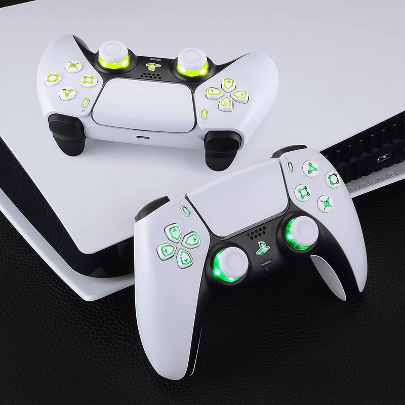 eXtremeRate 9 Modi 7 Farben DTF V3 LED Kit für ps5 Controller Ersatz Leuchttaste D-Pad Thumbsticks S