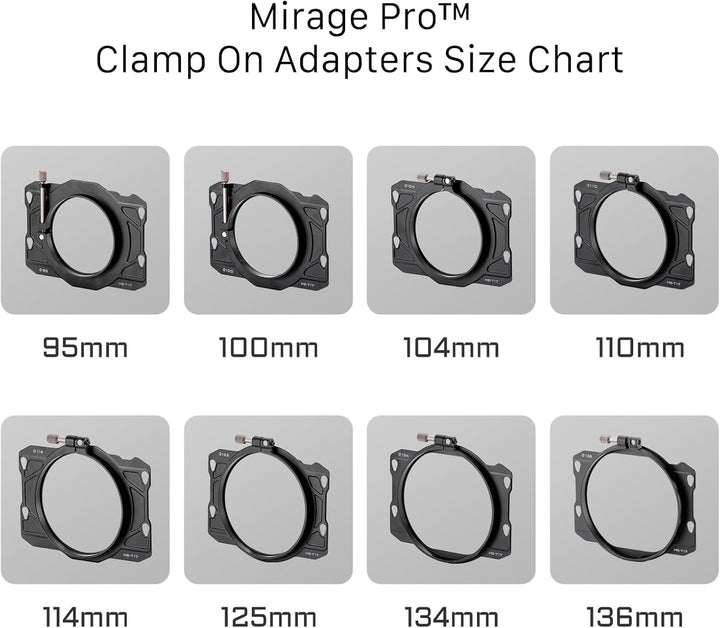 Tilta 100mm Clamp On Adapter Kompatibel mit Tilta Mirage Pro Matte Box, 100mm Backing MB-T17-100, 10