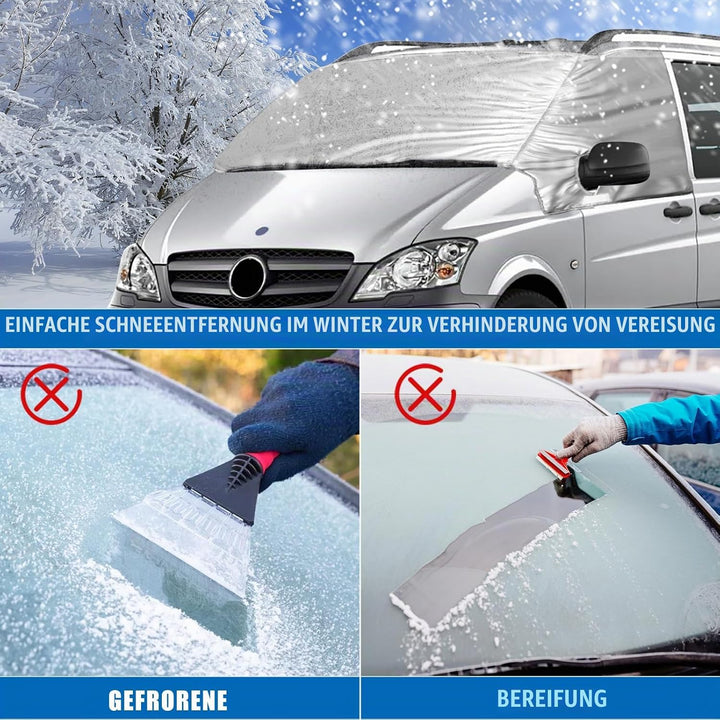 Externe Thermo Scheibenabdeckung passend für Mercedes-Benz Viano/Vito W639 2003-2014, Luxus Silber W