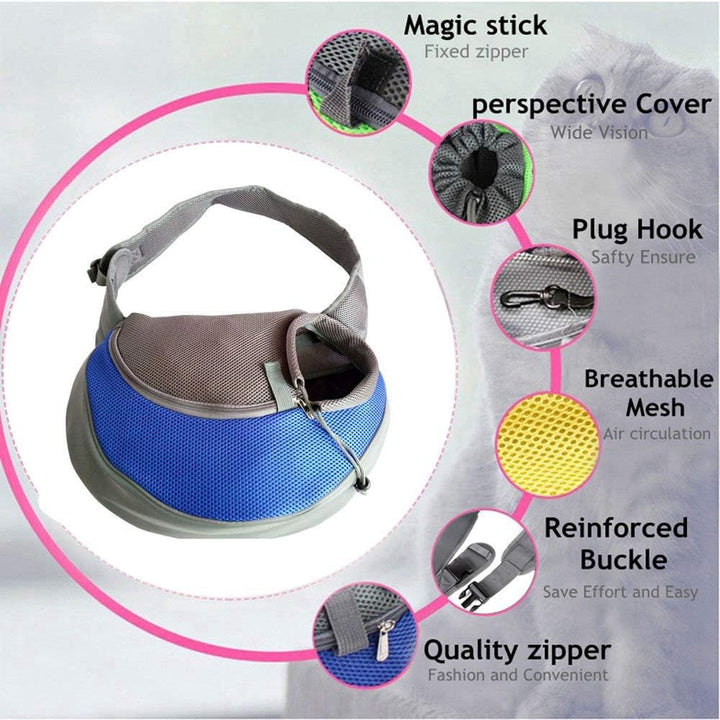 Tragbar Haustier Hunde Katzen Welpen Umhängetasche Reise Träger Schulter Beutel Atmungsaktiv Mesh Tr