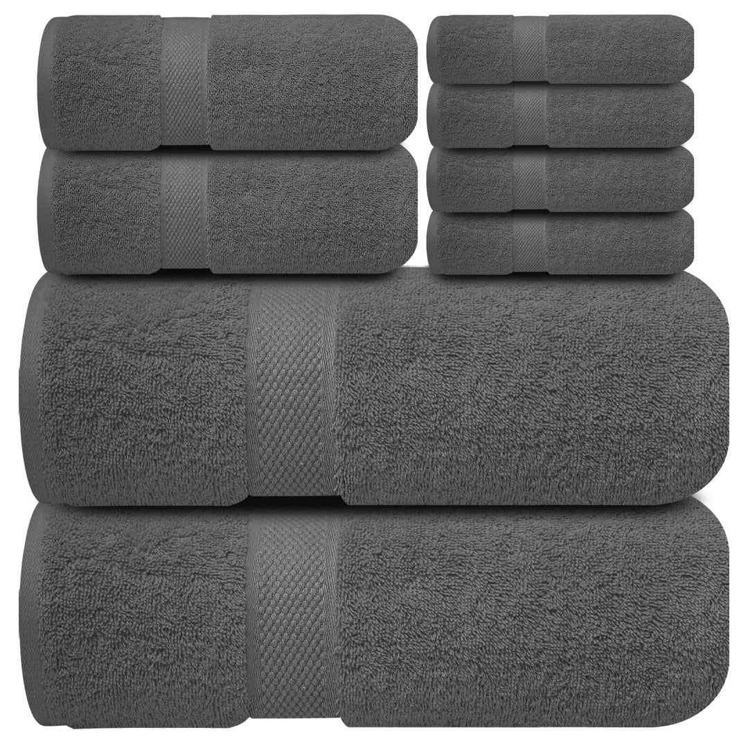 Infinitee Xclusives – 8er Pack Handtücher Set für Badezimmer, 2 Badetücher,Hotel, Spa & Gym Qualität