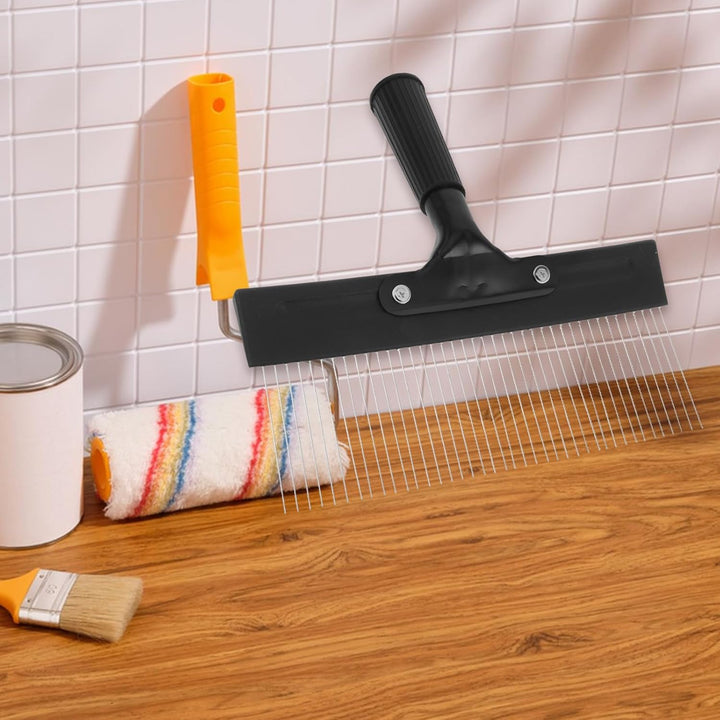 NIYANGLE Strukturkamm: Venezianisches Putzstrukturwerkzeug – Wandschaber aus Edelstahl zur Musterers