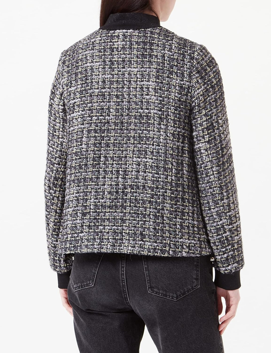 Geox Damen W Kency Jacket 46 Black Multicolor, 46 Black Multicolor