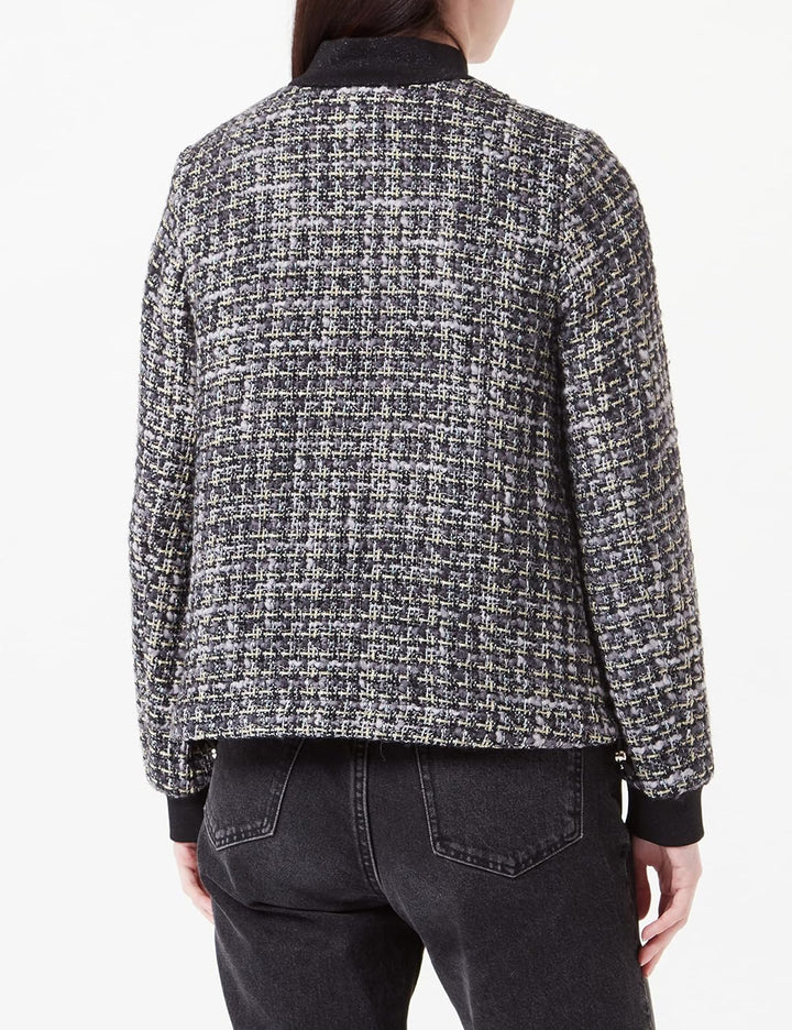 Geox Damen W Kency Jacket 46 Black Multicolor, 46 Black Multicolor