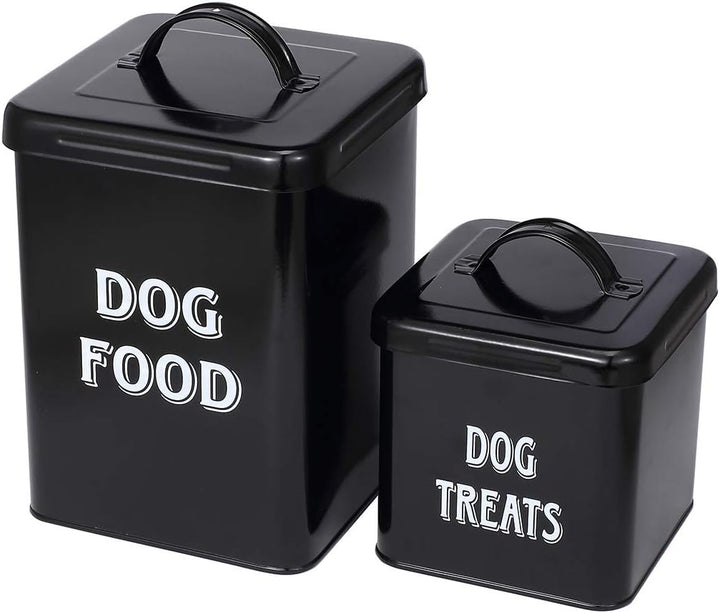 Pethiy Hundefutter und hundeleckerli behälter Set mit Schaufel –Beschichteter Kohlenstoffstahl – dic