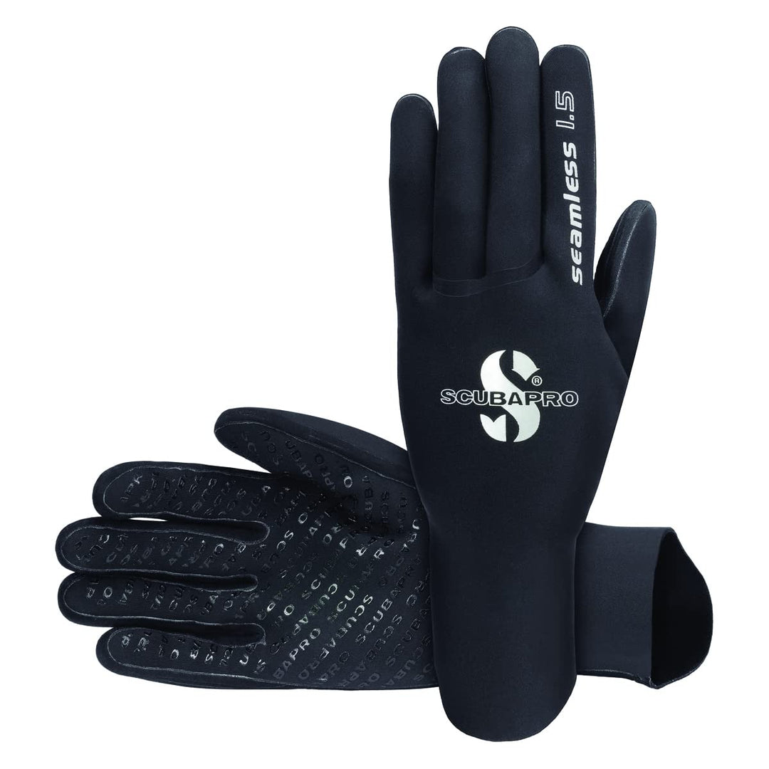 SCUBAPRO Herren Nahtloser Tauchhandschuh, 1,5 Mm Handschuhe M Schwarz, M Schwarz