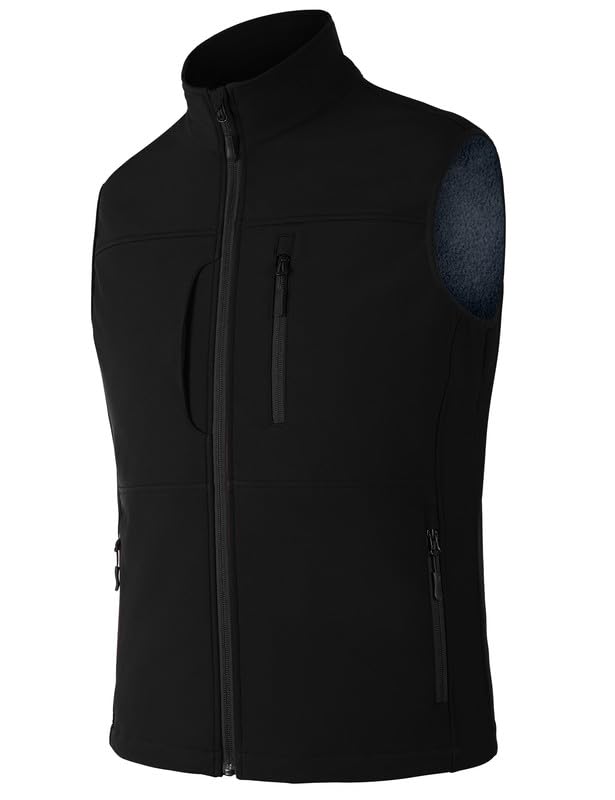 Zzkouine Leichte Softshell Weste für Herren, Bodywarmer Fleece Weste Full Zipp Softshellweste, Weste