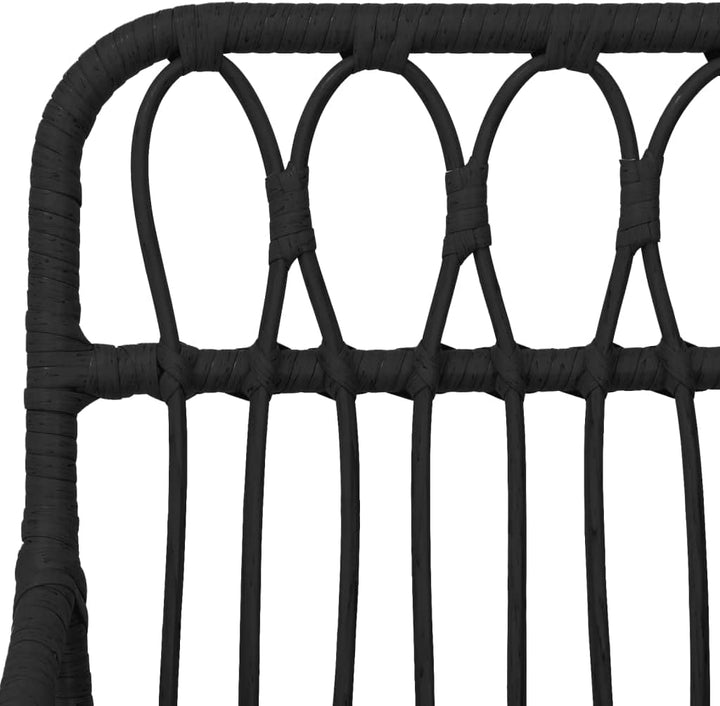 vidaXL Gartenstühle 2 STK. mit Armlehnen Schwarz 56x64x80 cm PE-Rattan, Schwarz