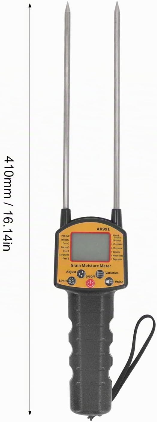 Tragbares Heu-Feuchtigkeitsmessgerät, Präzises Heu-Feuchtigkeitsmessgerät mit Sonde und Sprachübertr