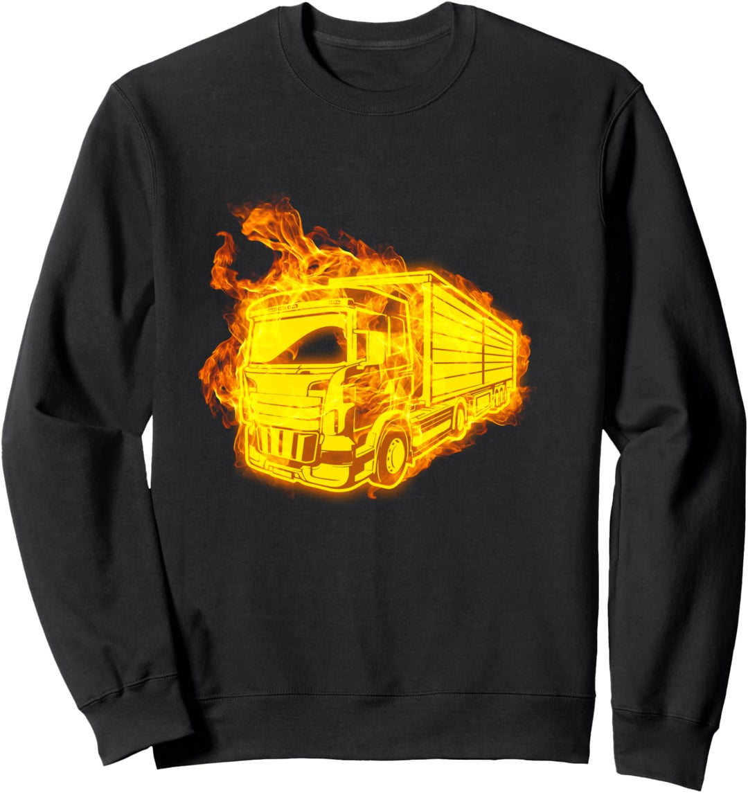 Feuer Truck Flammen Trucker LKW Fahrer Sweatshirt