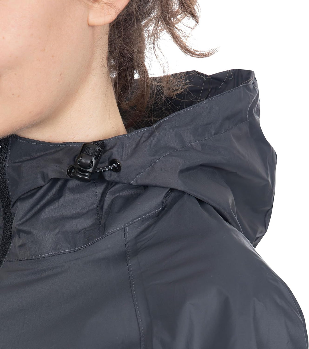 Trespass Unisex Erwachsene Qikpac Jacket Kompakt Zusammenrollbare Wasserdichte Regenjacke 3XS Grau (
