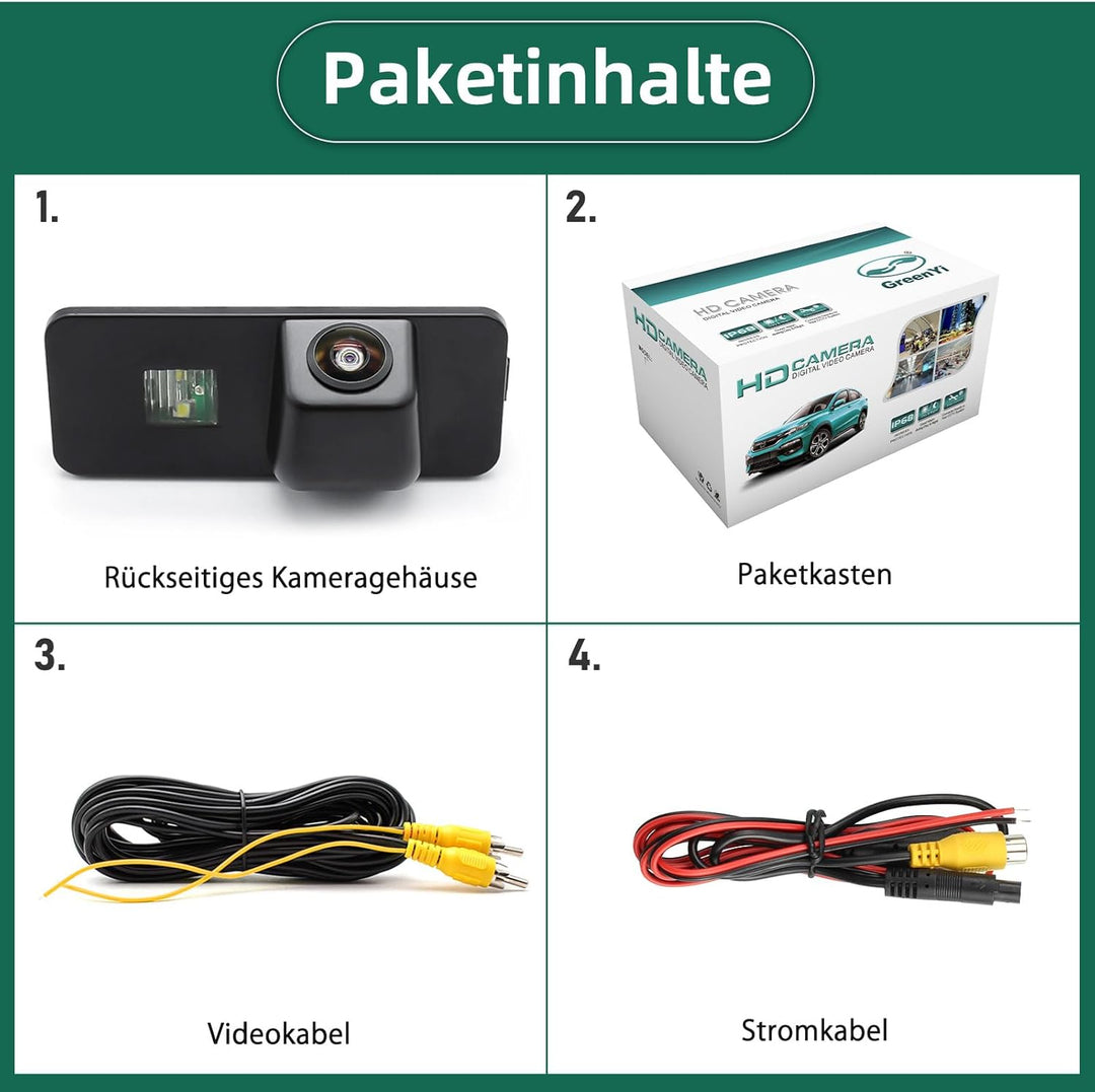 HD 1080P Auto Rückfahrkamera für VW Golf CC Passat Polo Golf Scirocco EOS Lupo (2 cage) Phaeton Beet