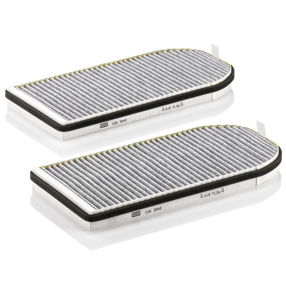 MANN-FILTER CUK 3642-2 Innenraumfilter – Kabinenluftfilter Satz (2er Set) – Für PKW