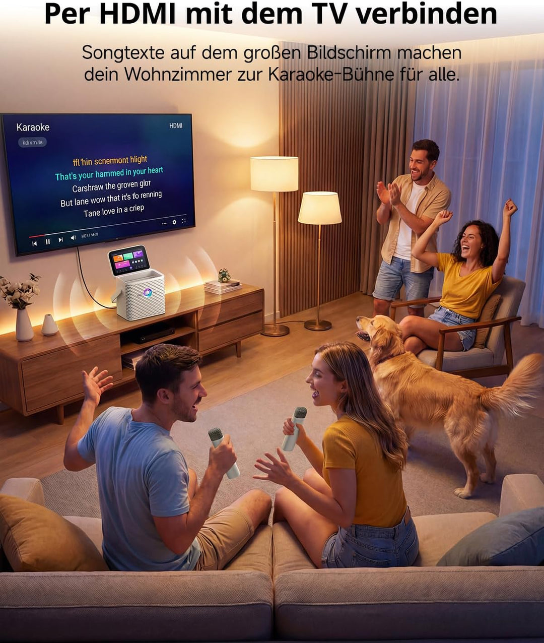 Ikarao Karaoke-Maschine für Erwachsene Kinder, mit Songtext-Display, WiFi-Verbindung zu YouTube &amp; Ka