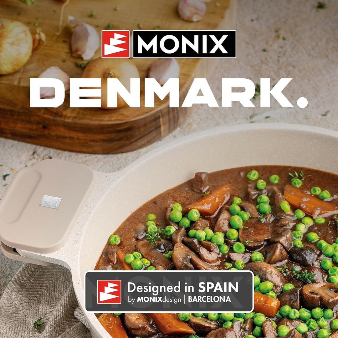MONIX Denmark | Kochgeschirr-Set, 10-teilig, Aluminiumguss mit Antihaftbeschichtung, geeignet für al