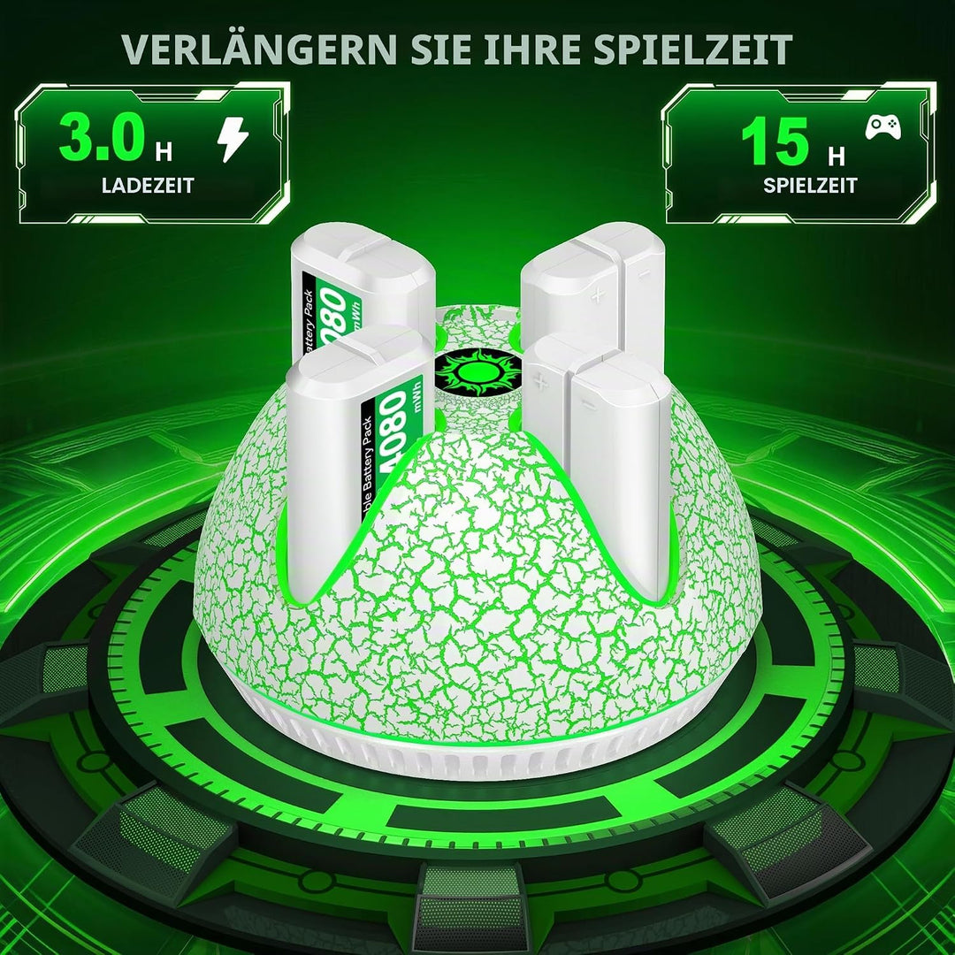 4 Stück 4080mWh Akku für Xbox One/Xbox Series X&amp;S Controller, Xbox Controller Akku kompatibel mit Xb