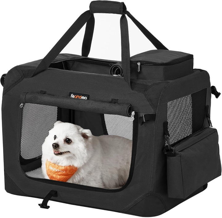 Feandrea Hundebox faltbar, Transportbox Hund, Grösse M, Hundetasche, Oxford-Gewebe, Netzstoff, atmun
