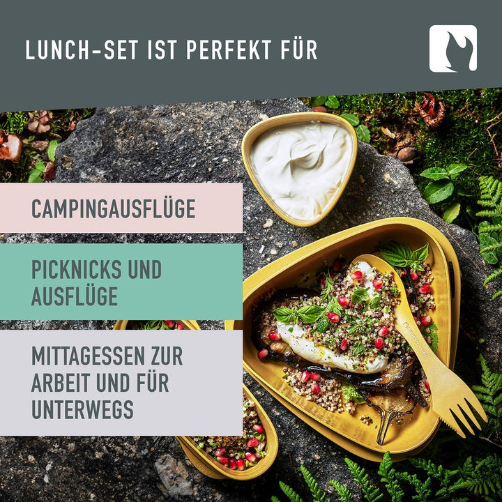 Light My Fire Camping Geschirr Set - 6 Teilig Salat to Go Box - Brotdose Erwachsene mit Camping Best
