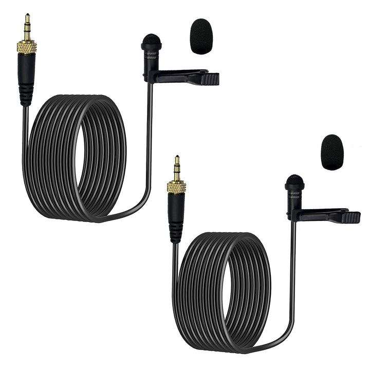 2 Pack Wired Lavalier Lapel Mikrofon Kompatibel mit Sennheiser EW100 EW300 EW500 SK100, 3,5 mm TRS O