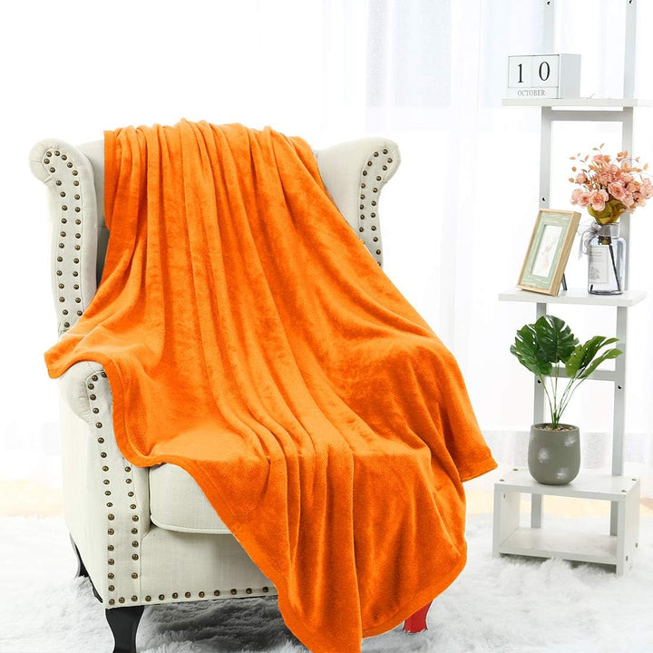 PiccoCasa Kuscheldecke Tagesdecke Fleecedecke mit Rand Microfaser Decke Weiche Warme Leichte Decke 3