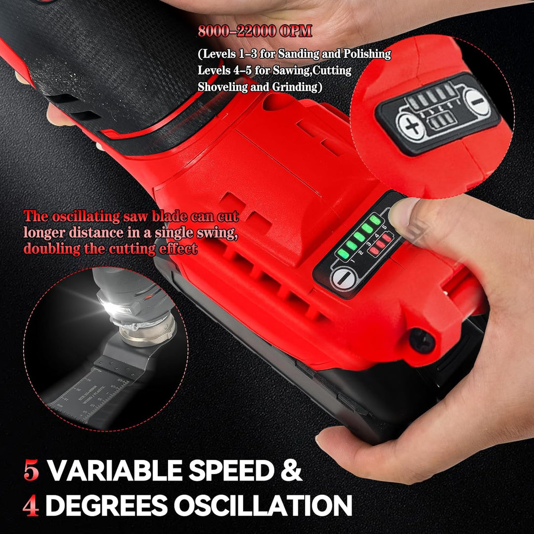 Kabellose oszillierende Multifunktionswerkzeuge kompatibel mit Milwaukee M18 18V Akku, 300 W bürsten