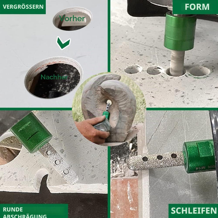KURSTOL Diamant-Bohrkrone Kit - 6 Stück Diamantbohrer Durchmesser 20/32/35/55/68/100MM+1 Stück 20MM