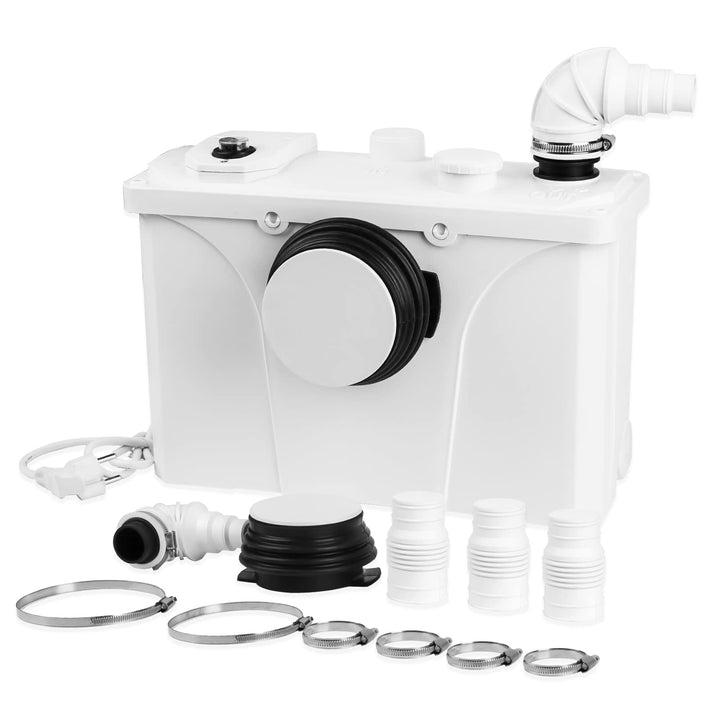 Ansobea 700W Hebeanlage Dusche, 190 L/min Duschpumpe für WC Toiletten, Fäkalienpumpe mit 4 Einlässe,