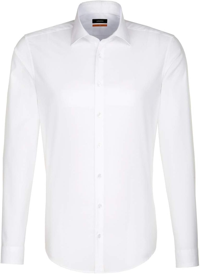 Seidensticker Herren Business-Hemd - Slim Fit - Bügelfrei - Kent-Kragen - Langarm - 100% Baumwolle 4
