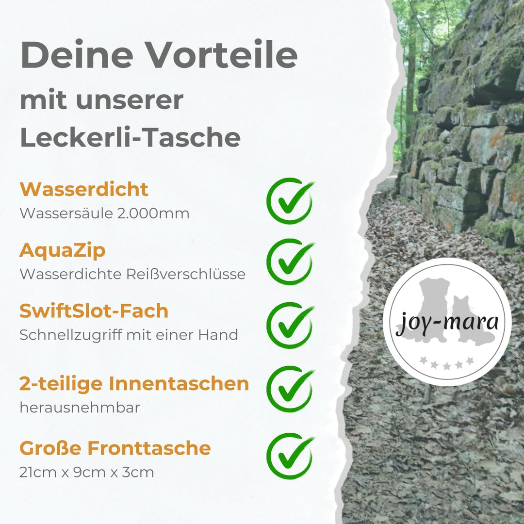 Leckerlitasche für Hunde - wasserdichte Hunde Leckerlitasche & Bauchtasche Hundetraining, Gassi Tasc